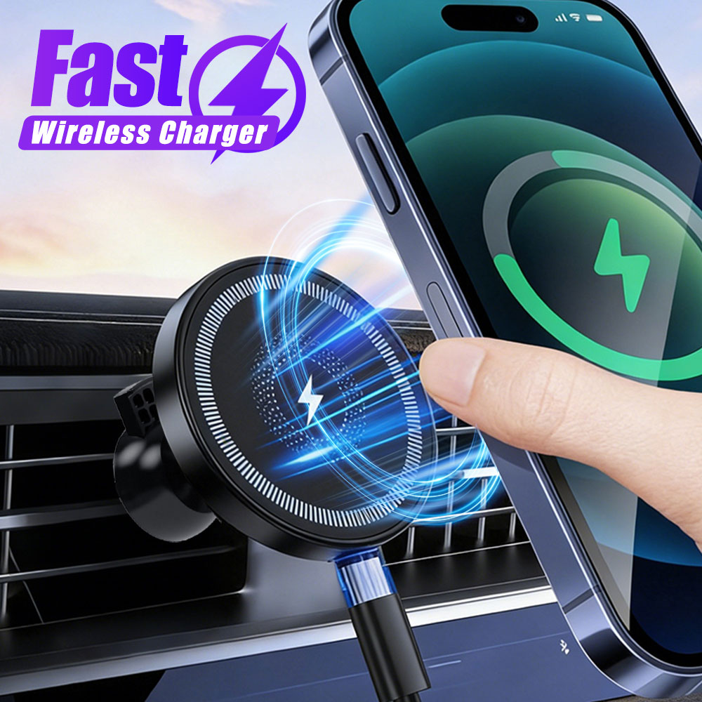 Magnetic Phone Holder For Car Vent - Magnetisches kabelloses Auto-Ladegerät für Lüftungsschlitze –