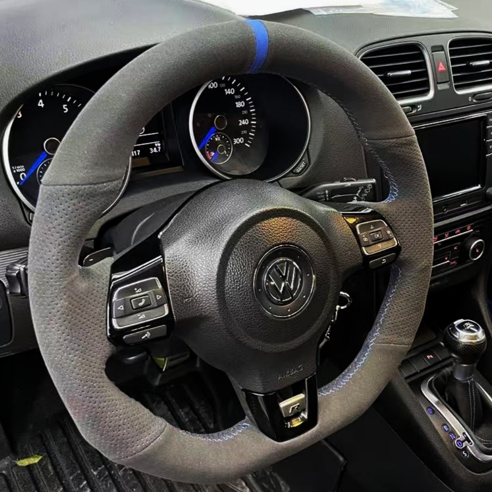 Car Steering Wheel Cover Anti Slip Breathable - Custom Auto Lenkrad abdeckung Anti-Rutsch-Wildleder für
