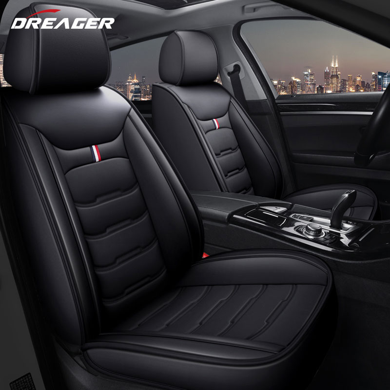 Leather Car Seat Covers Full Set Universal - Universal Auto Sitzbezüge Matten Leder PU