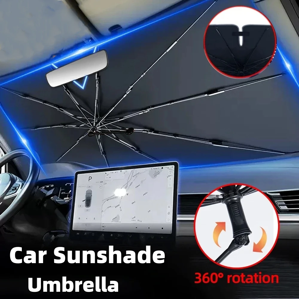 Car Accessories - Auto-Frontscheiben-Sonnenschutz, Wärmeisolierung, Sonnenblende für den Sommer,