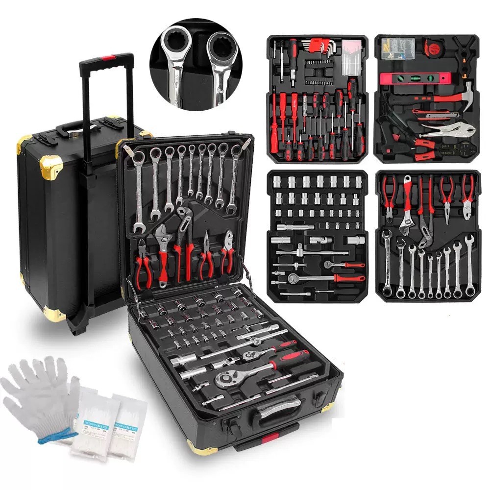 Auto Repair Tools - 399-teiliges Chrom-Vanadium-Stahl Reparatur-Werkzeugset mit Großem Doppel-Schraubenschlüssel