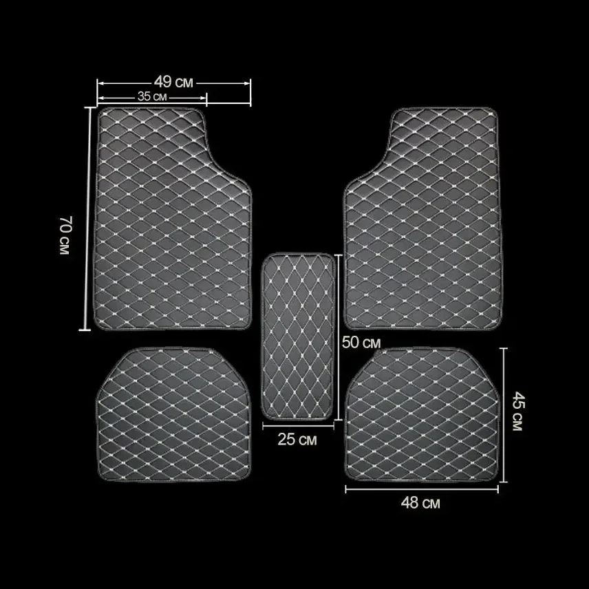 Auto Fußmatten 5Pcs PU Leder U – Car Floor Mats Universal Waterproof Leather Bewertung und Preis