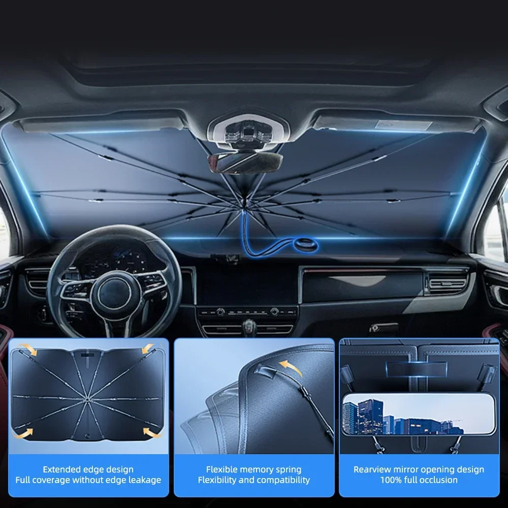 Faltbarer Auto-Windschutzschei – Car Sunshade Windshield Umbrella Foldable Bewertung und Preis