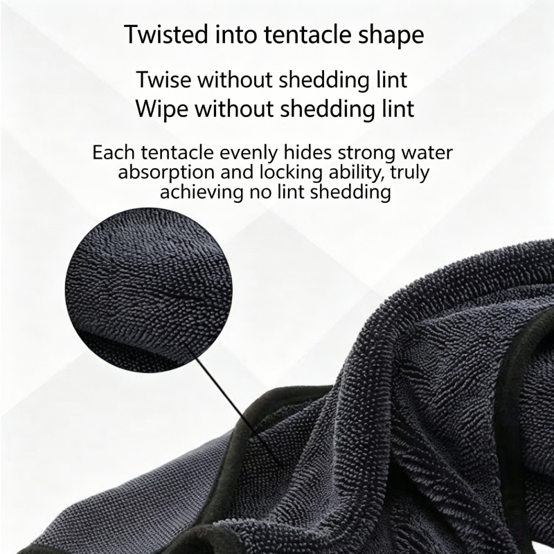 1300GSM Twist Loop Mikrofaser  – Microfiber Car Drying Towel Super Absorbent Bewertung und Preis