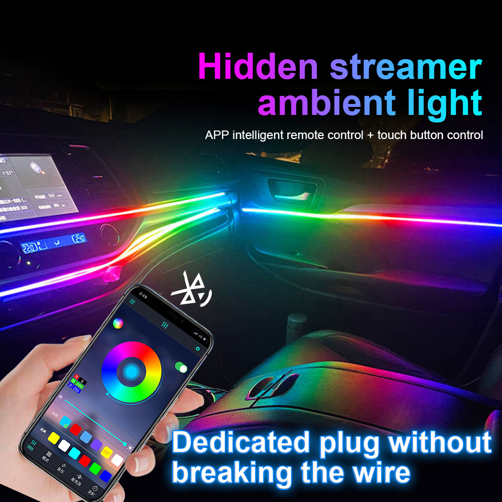 18 in 1 64 Farben RGB Symphony – Led Ambient Interior Car Lights App Control Bewertung und Preis