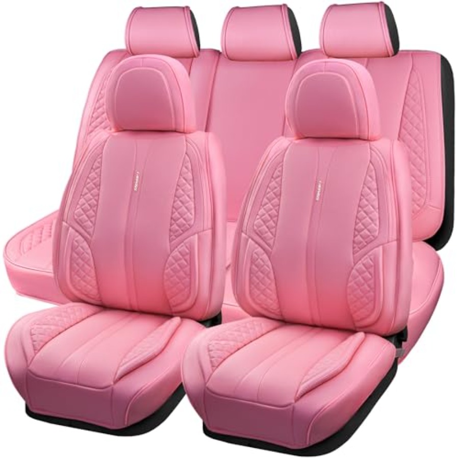 Nappa Rosa PU-Leder Autositzbe – Leather Car Seat Covers Full Set Universal Bewertung und Preis