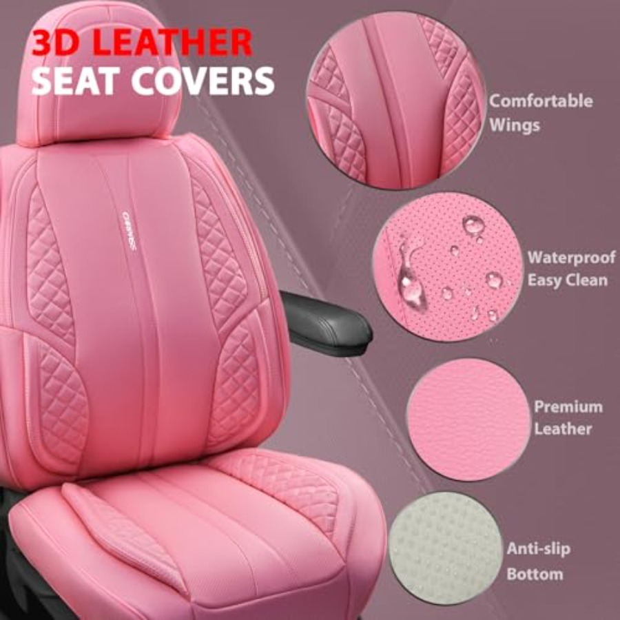 Nappa Rosa PU-Leder Autositzbe – Leather Car Seat Covers Full Set Universal Bewertung und Preis