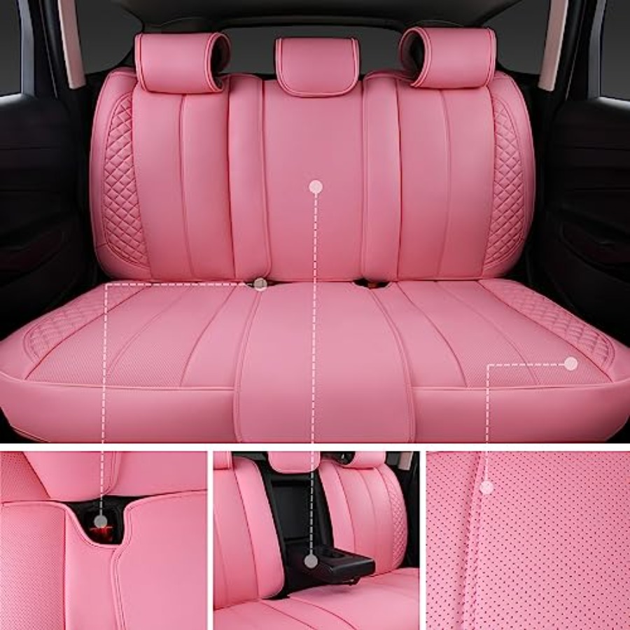Nappa Rosa PU-Leder Autositzbe – Leather Car Seat Covers Full Set Universal Bewertung und Preis