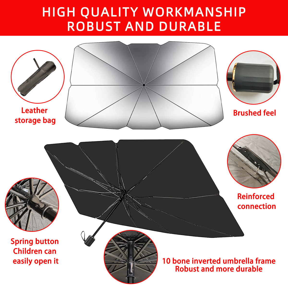 PINMOAP Auto-Frontscheiben-Son – Car Sunshade Windshield Umbrella Foldable Bewertung und Preis