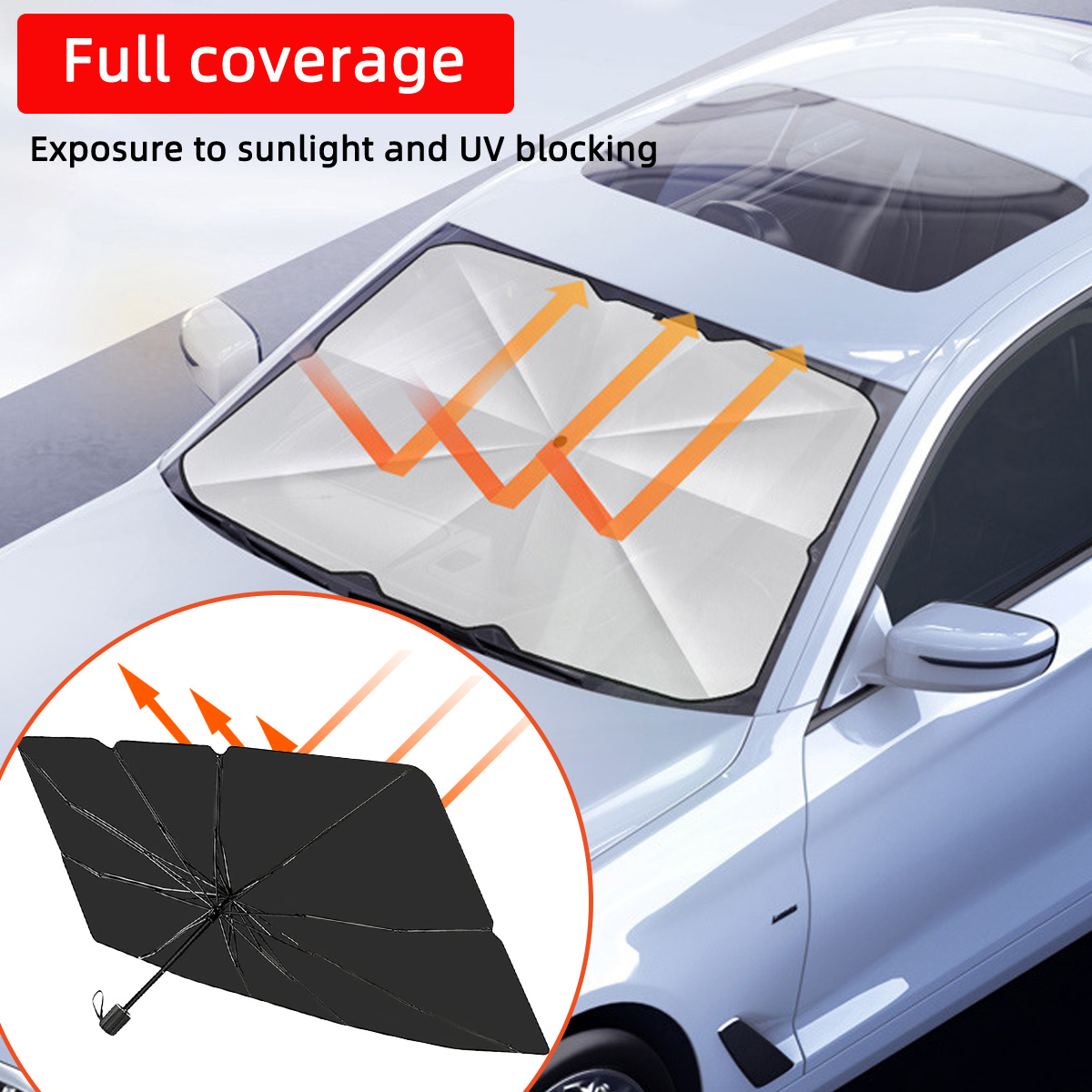 PINMOAP Auto-Frontscheiben-Son – Car Sunshade Windshield Umbrella Foldable Bewertung und Preis
