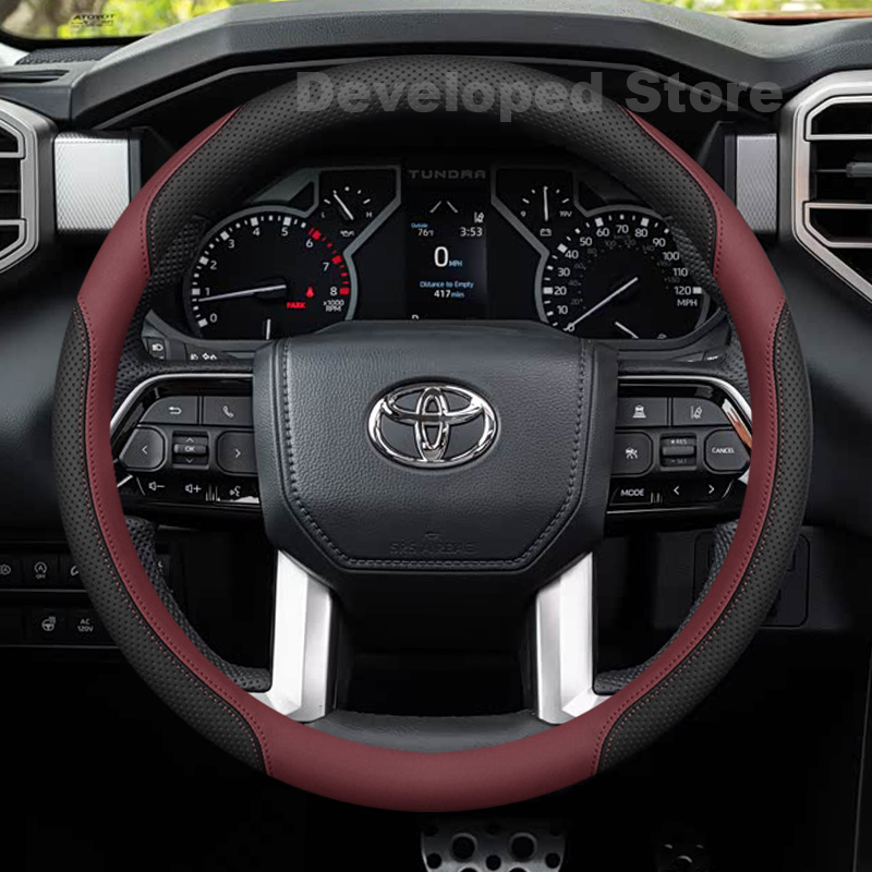 39 cm Leder-Lenkradbezug für T – Car Steering Wheel Cover Anti Slip Breathable Bewertung und Preis