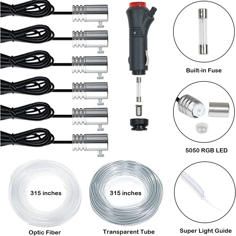 Flexible EL-Drahtleuchten mit  – Led Ambient Interior Car Lights App Control Bewertung und Preis