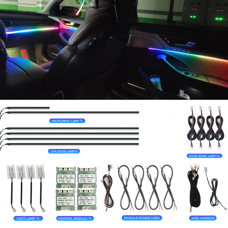 LED Auto-Innenraumbeleuchtung  – Led Ambient Interior Car Lights App Control Bewertung und Preis