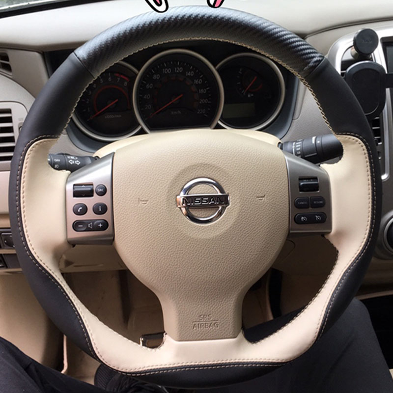 Für Nissan Tiida 2004-2010 Ver – Car Steering Wheel Cover Anti Slip Breathable Bewertung und Preis